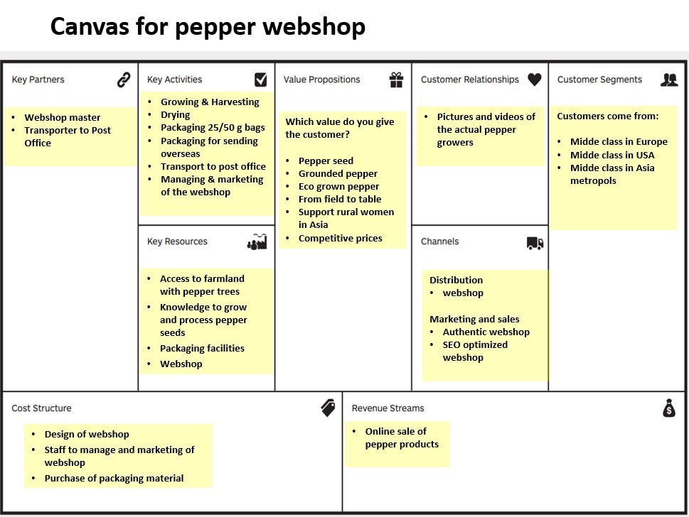 Business model canvas examples